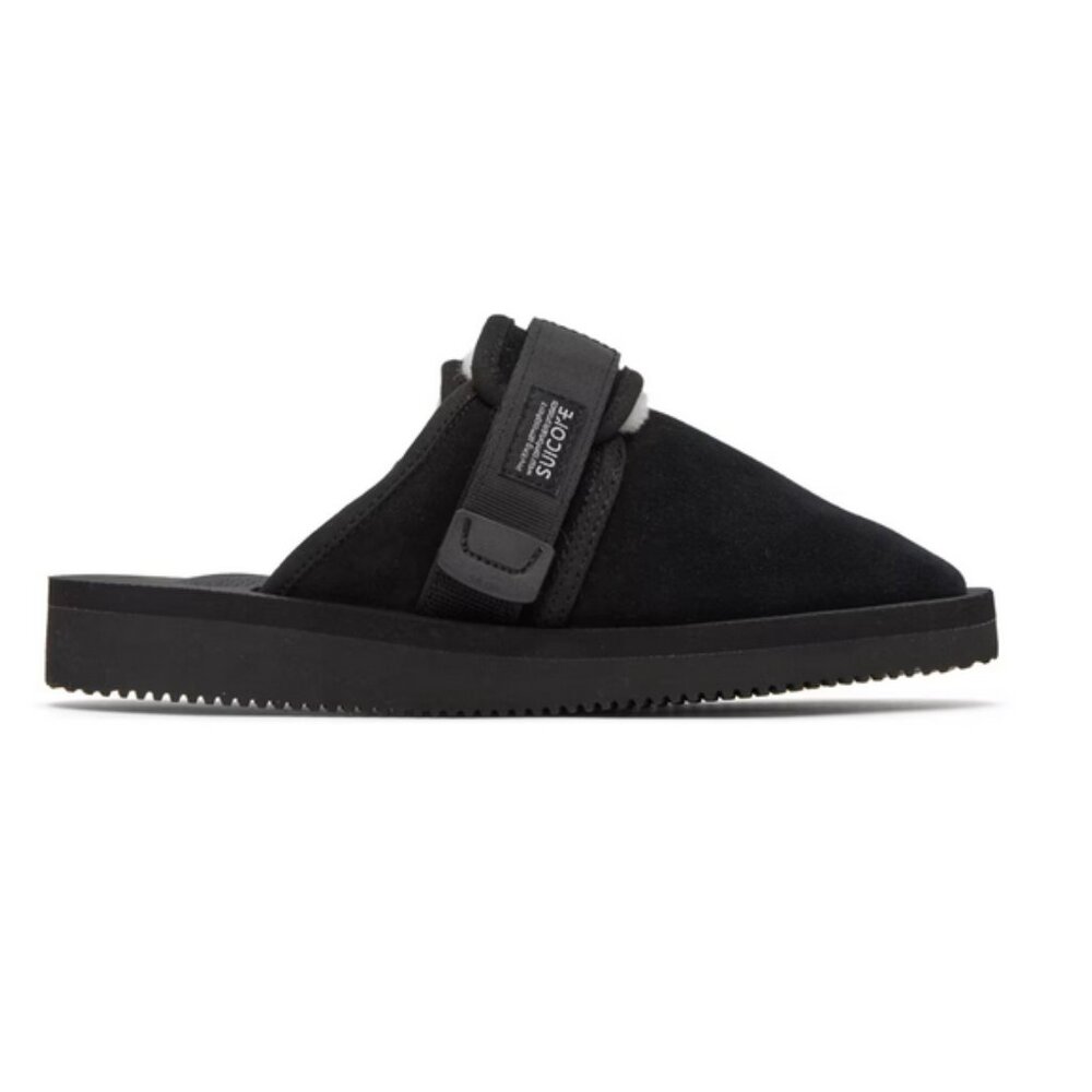 SUICOKE Black ZAVO-Mab Slip-on Sandals